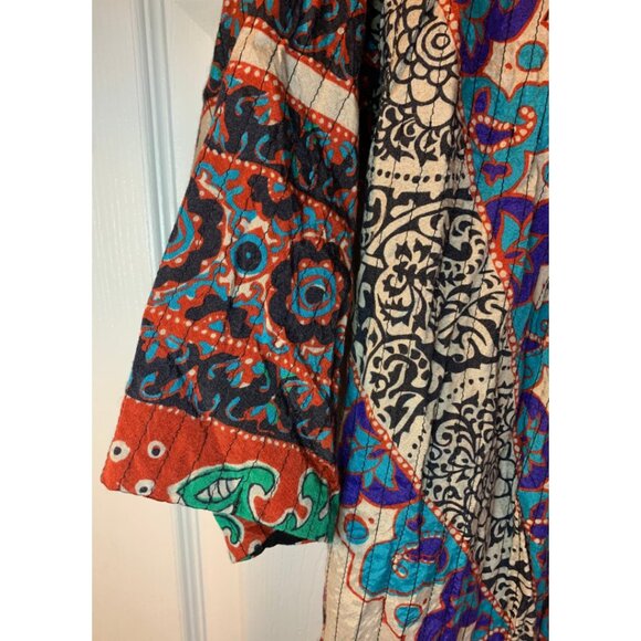 Soft Surroundings Colorful Boho Quilted Jacket Women's Sz SP Petite Art to Wear - Picture 4 of 8